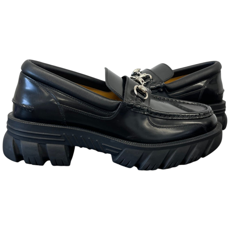 Men's Horsebit Lug Sole Loafers Black Size UK 7 / EU 41