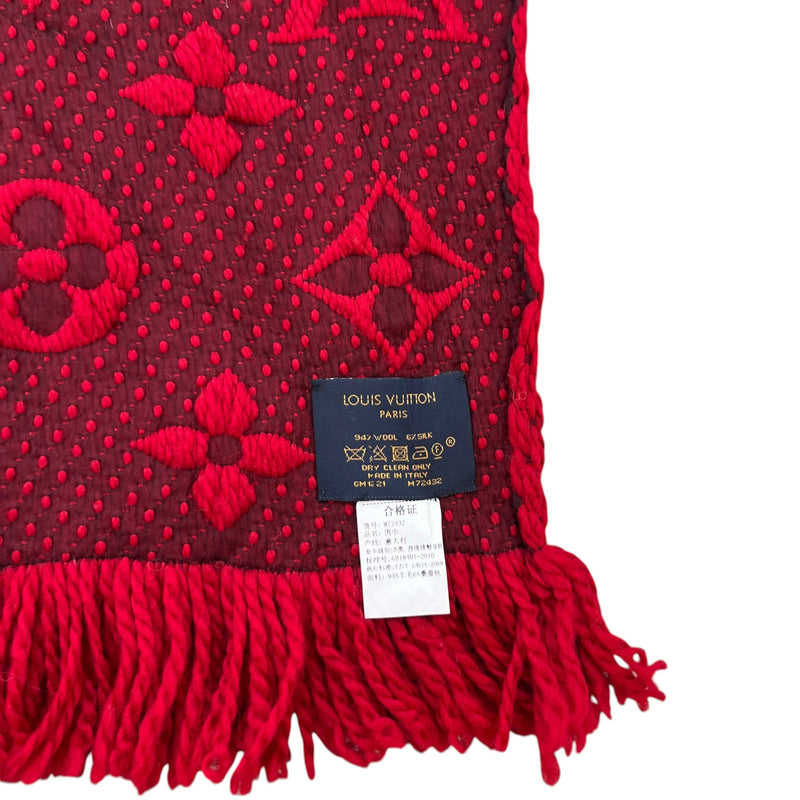 Women's Monogram Scarf Red