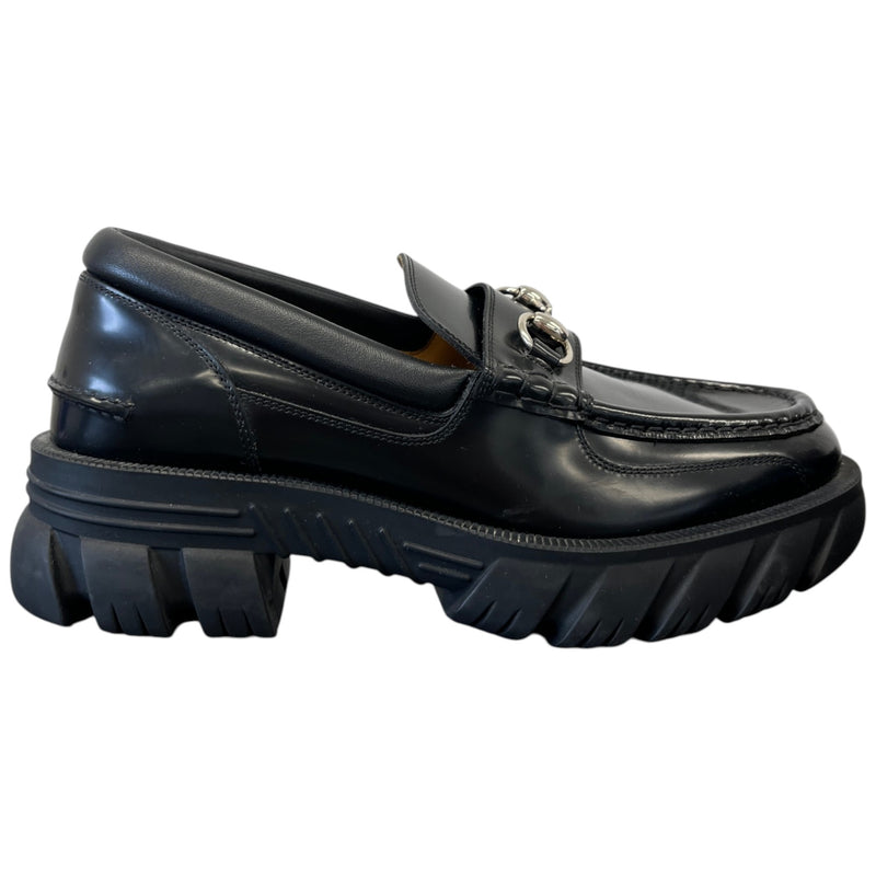 Men's Horsebit Lug Sole Loafers Black Size UK 7 / EU 41