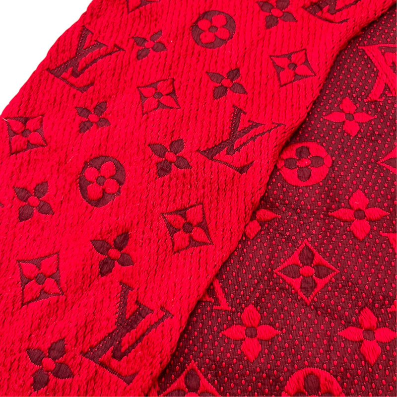 Women's Monogram Scarf Red