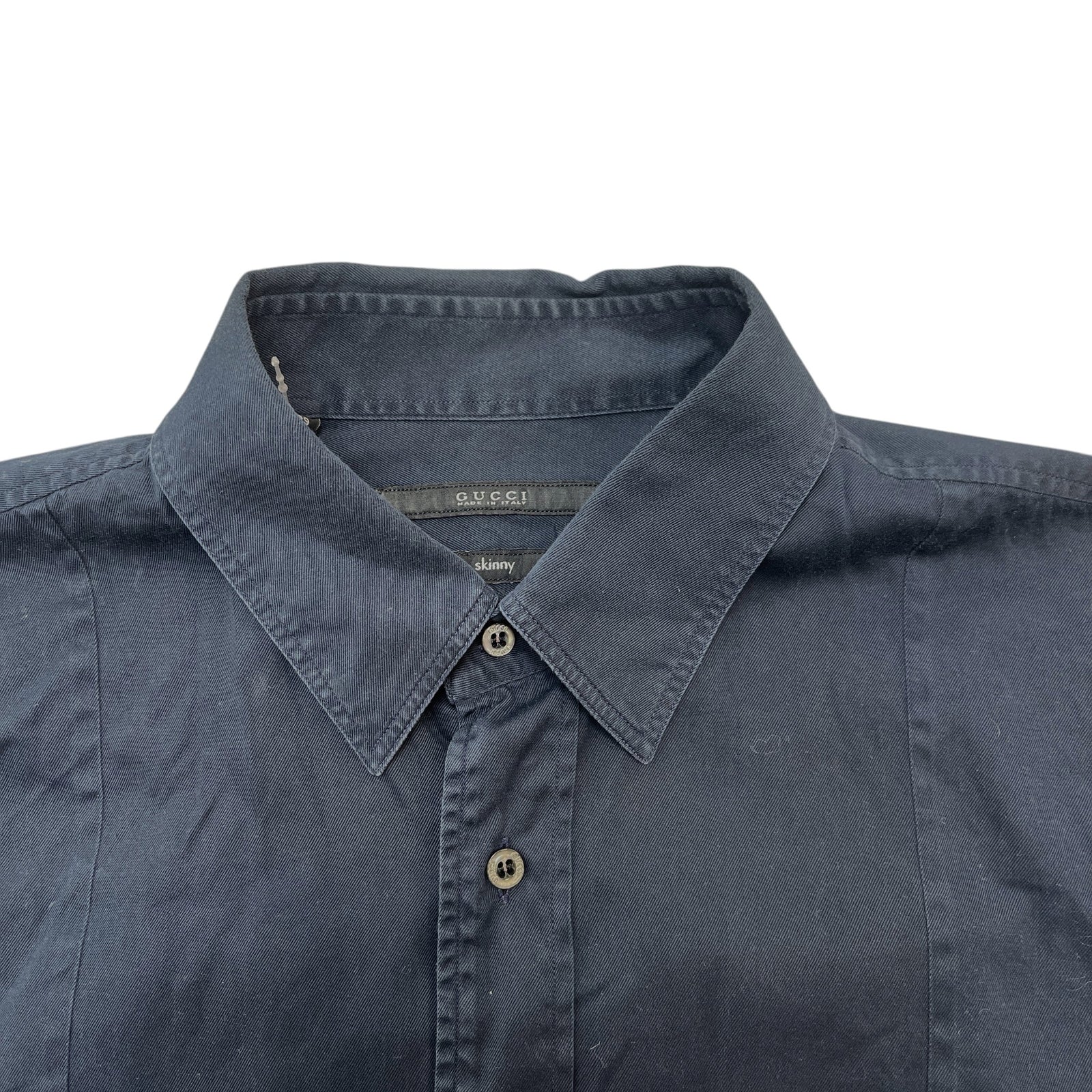 Men's Web Stripe Short Sleeve Shirt Navy Size M - Photo 6