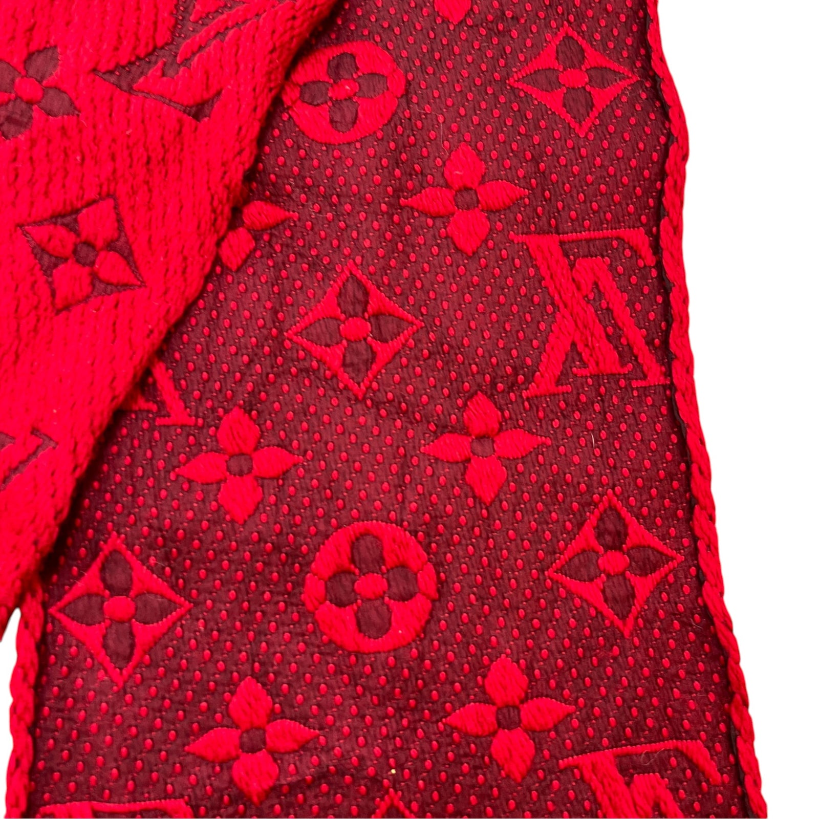 Women's Monogram Scarf Red - Photo 5