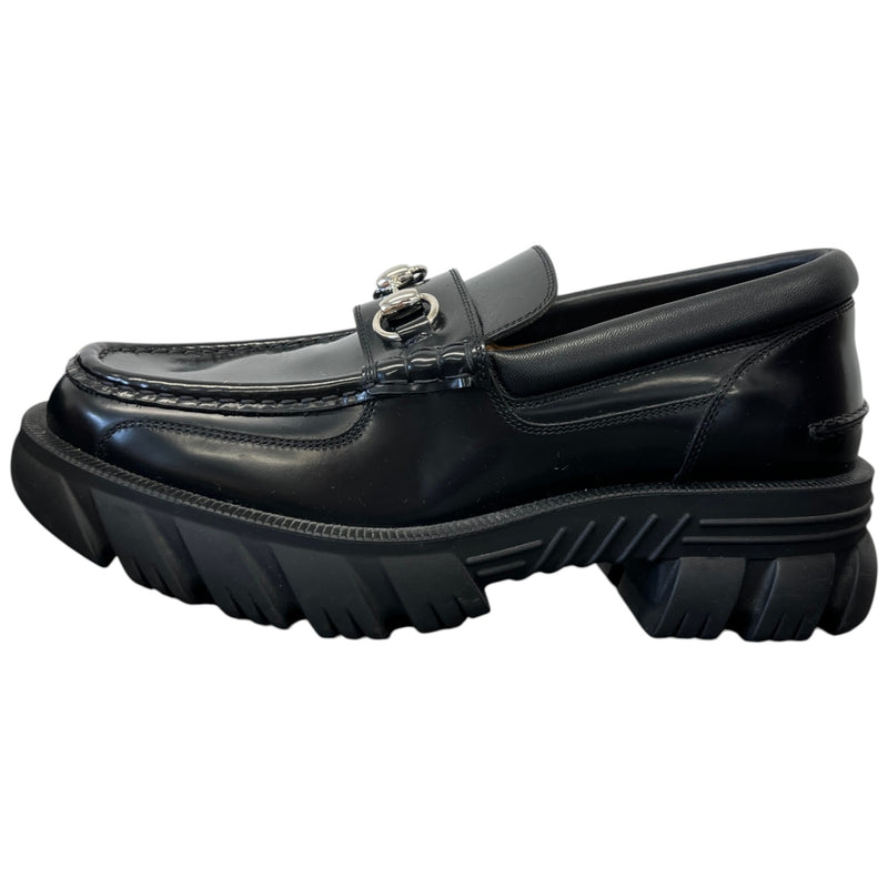 Men's Horsebit Lug Sole Loafers Black Size UK 7 / EU 41