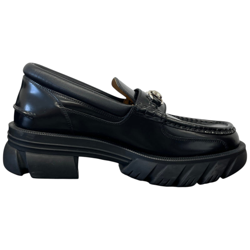 Men's Horsebit Lug Sole Loafers Black Size UK 7 / EU 41