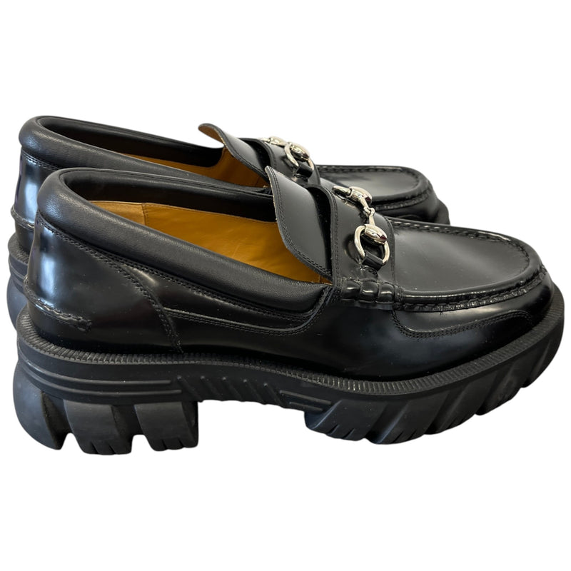 Men's Horsebit Lug Sole Loafers Black Size UK 7 / EU 41
