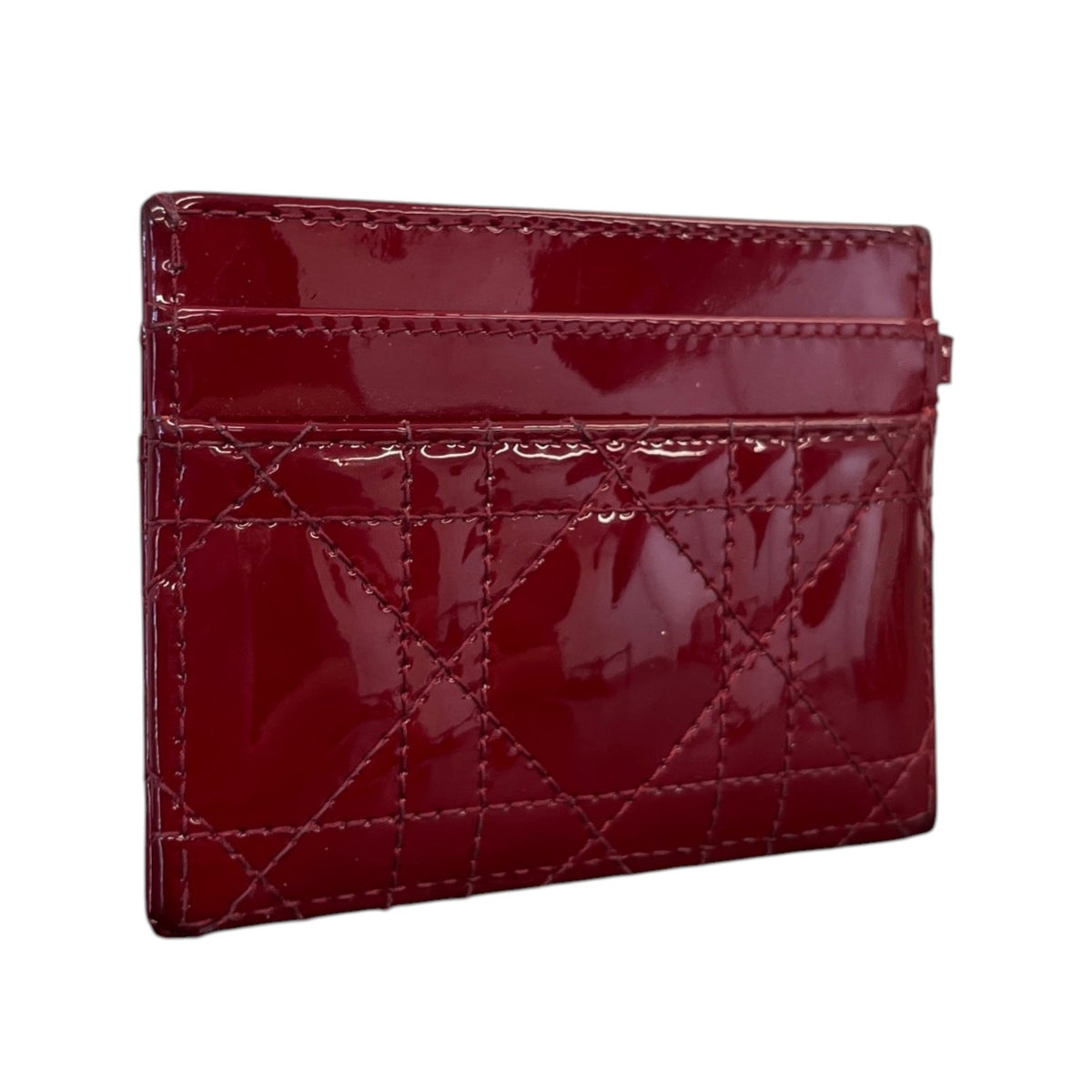Women's Lady Dior Freesia Card Holder Burgundy - Photo 5