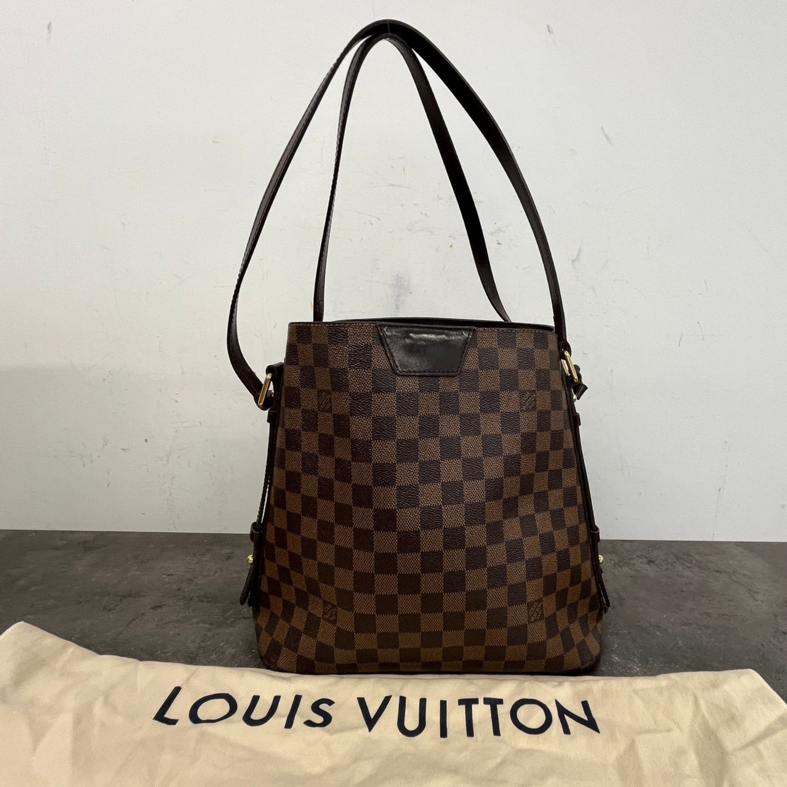 Women's Damier Ebene Cabas Rivington Handbag Brown - Photo 12