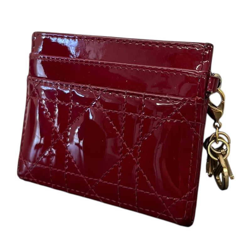 Women's Lady Dior Freesia Card Holder Burgundy