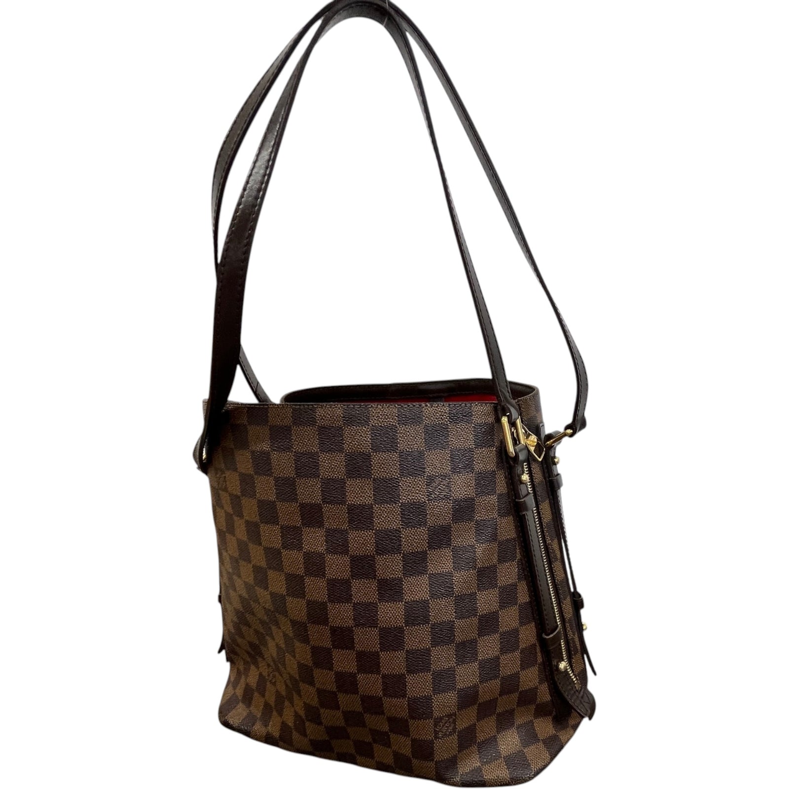 Women's Damier Ebene Cabas Rivington Handbag Brown - Photo 8