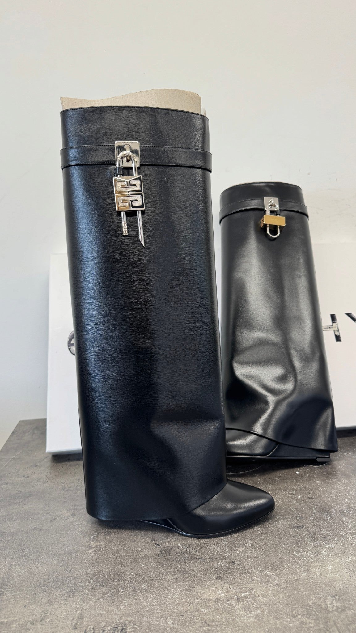 Women's Shark Lock Boots Black Size UK 5 / EU 38 - Photo 11