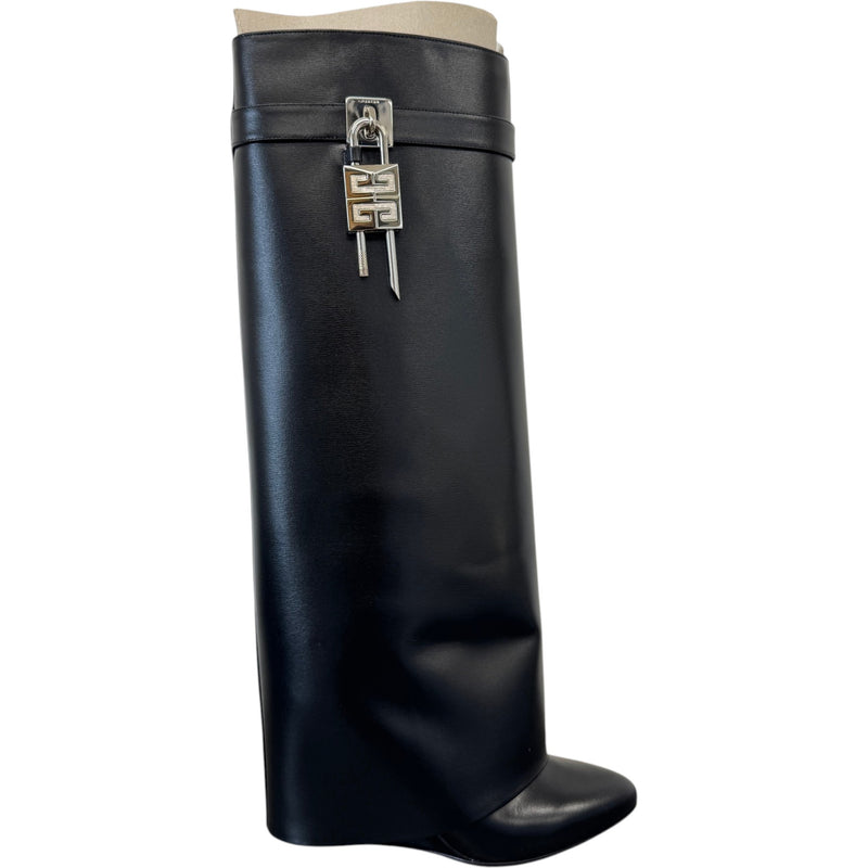 Women's Shark Lock Boots Black Size UK 5 / EU 38