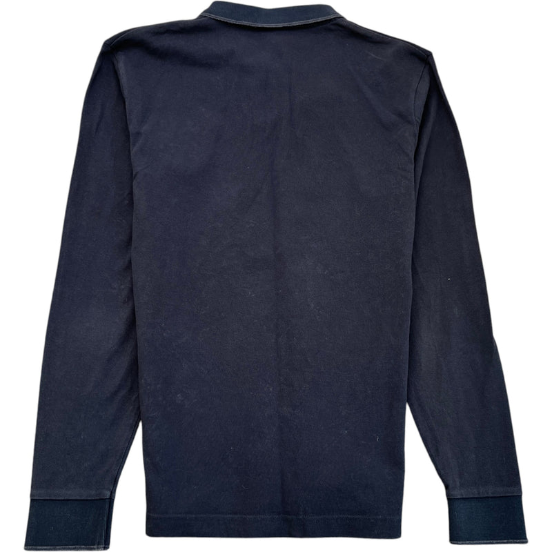 Men's Maglia Polo Shirt Navy Size L