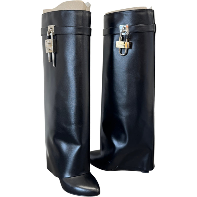 Women's Shark Lock Boots Black Size UK 5 / EU 38