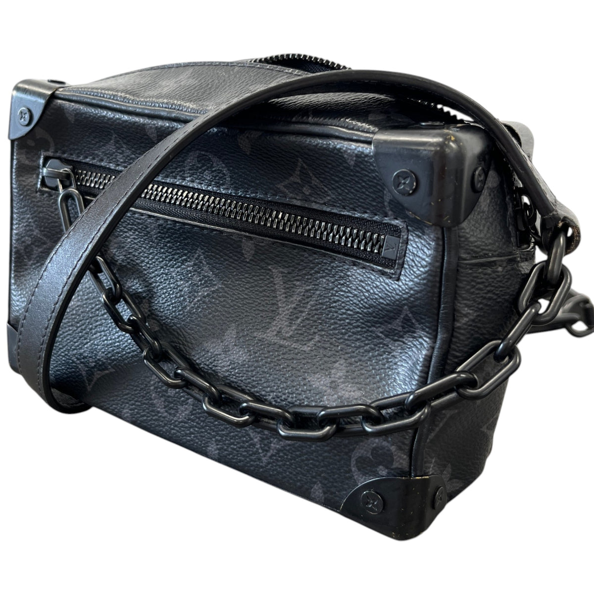 Men's Monogram Eclipse Mini Soft Trunk Messenger Bag Black - Photo 5