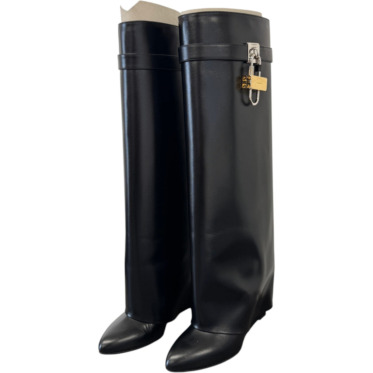 Women's Shark Lock Boots Black Size UK 5 / EU 38 - Photo 7