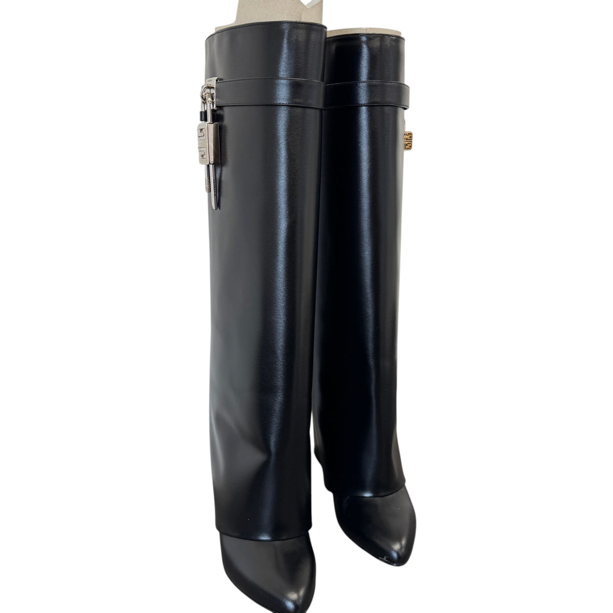 Women's Shark Lock Boots Black Size UK 5 / EU 38 - Photo 8
