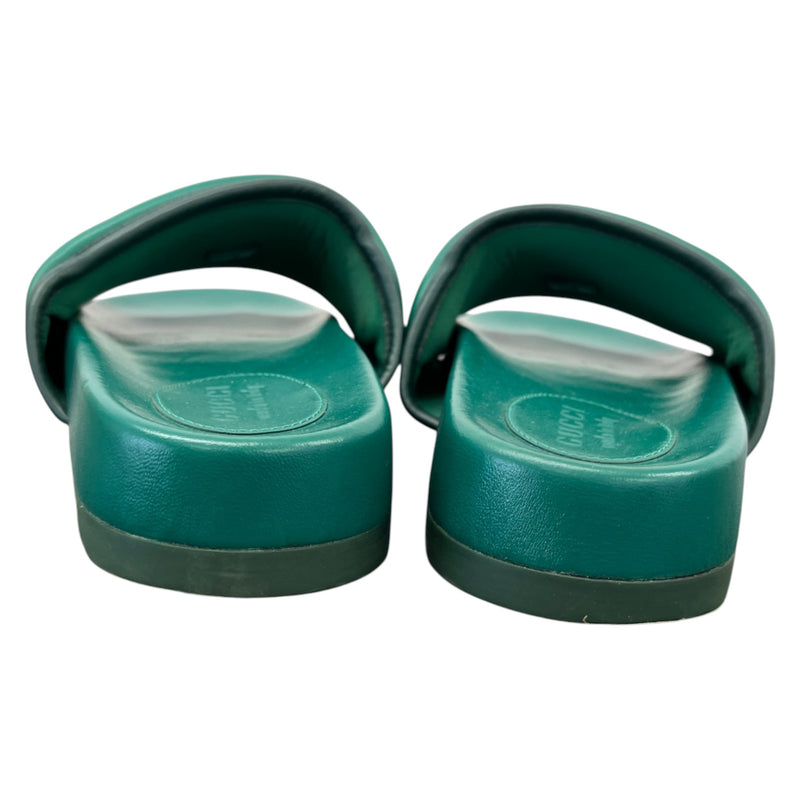 Men's Jumbo Logo Slides Green Size UK 9 / EU 43