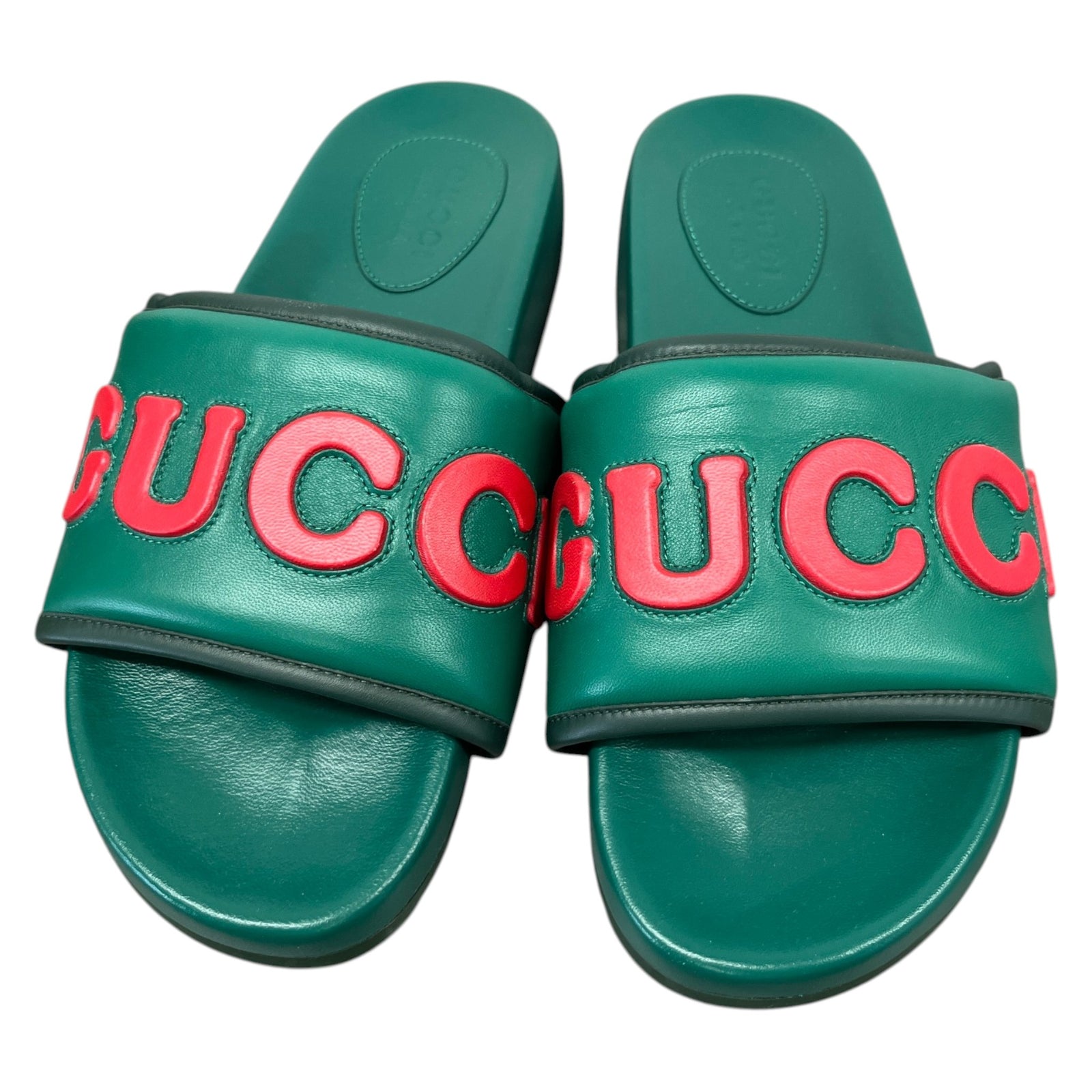 Men's Jumbo Logo Slides Green Size UK 9 / EU 43 - Photo 6