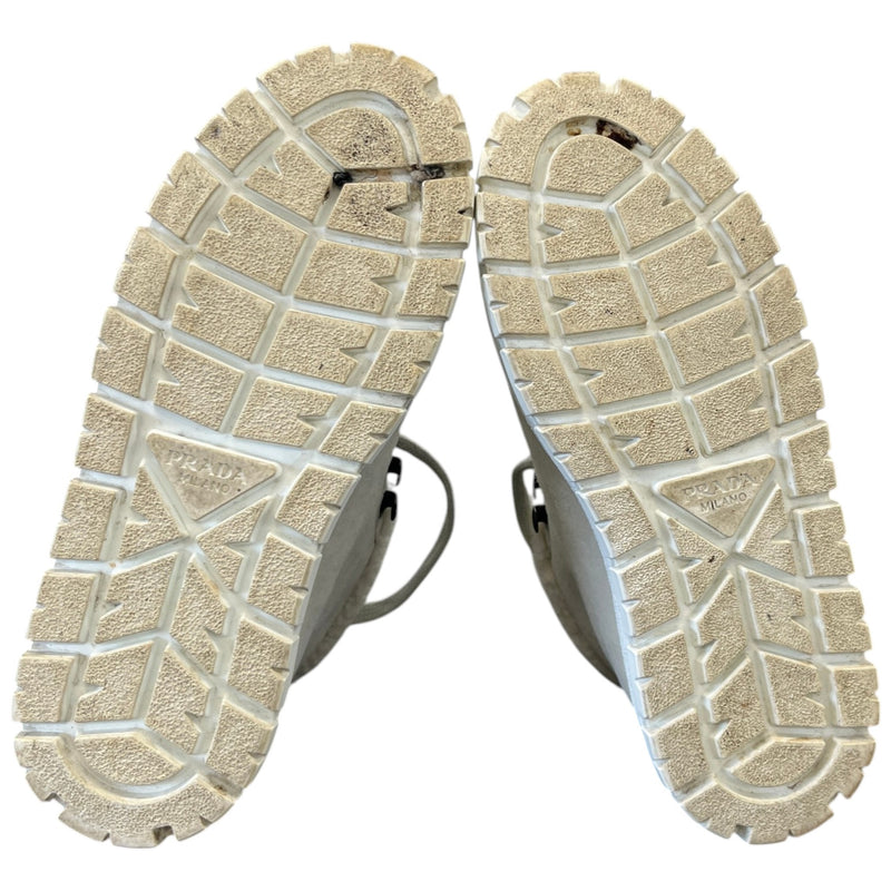 Women's Shearling Detail High Trainers Beige Size EU 37 / UK 4