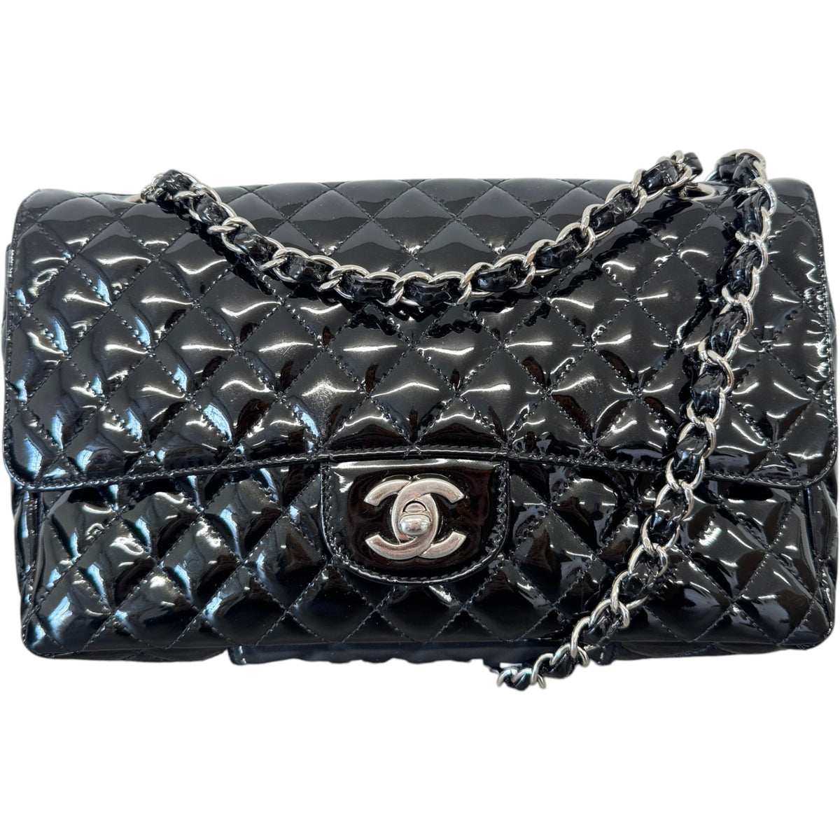 Women's Quilted Secret Label Medium Flap Handbag Black - Photo 1