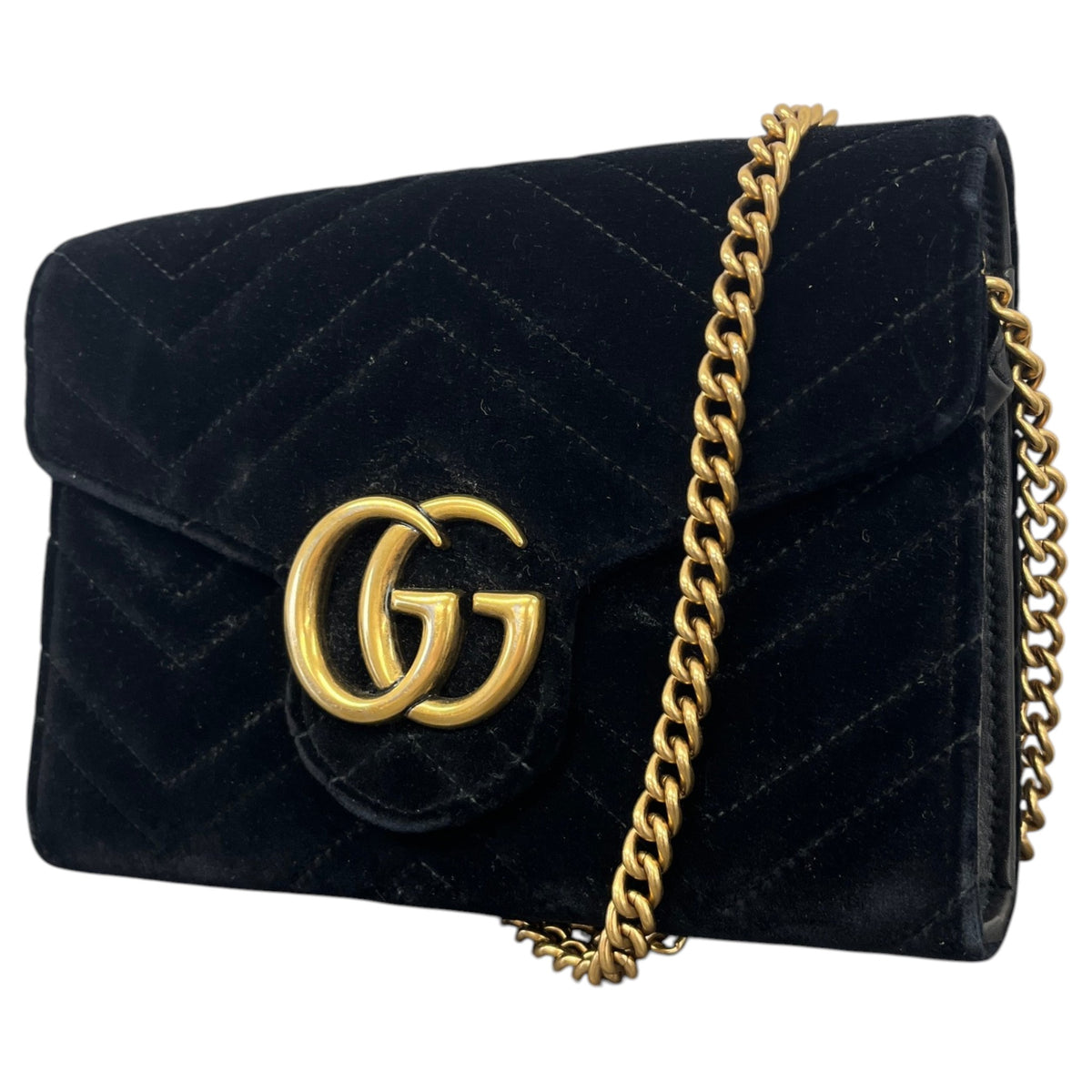 Women's GG Marmont Matelassé Handbag Black - Photo 5