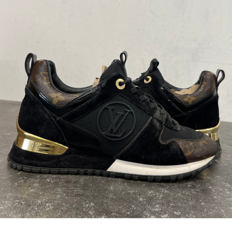 Women's Monogram Run Away Low Trainers Black Size UK 3 / EU 36
