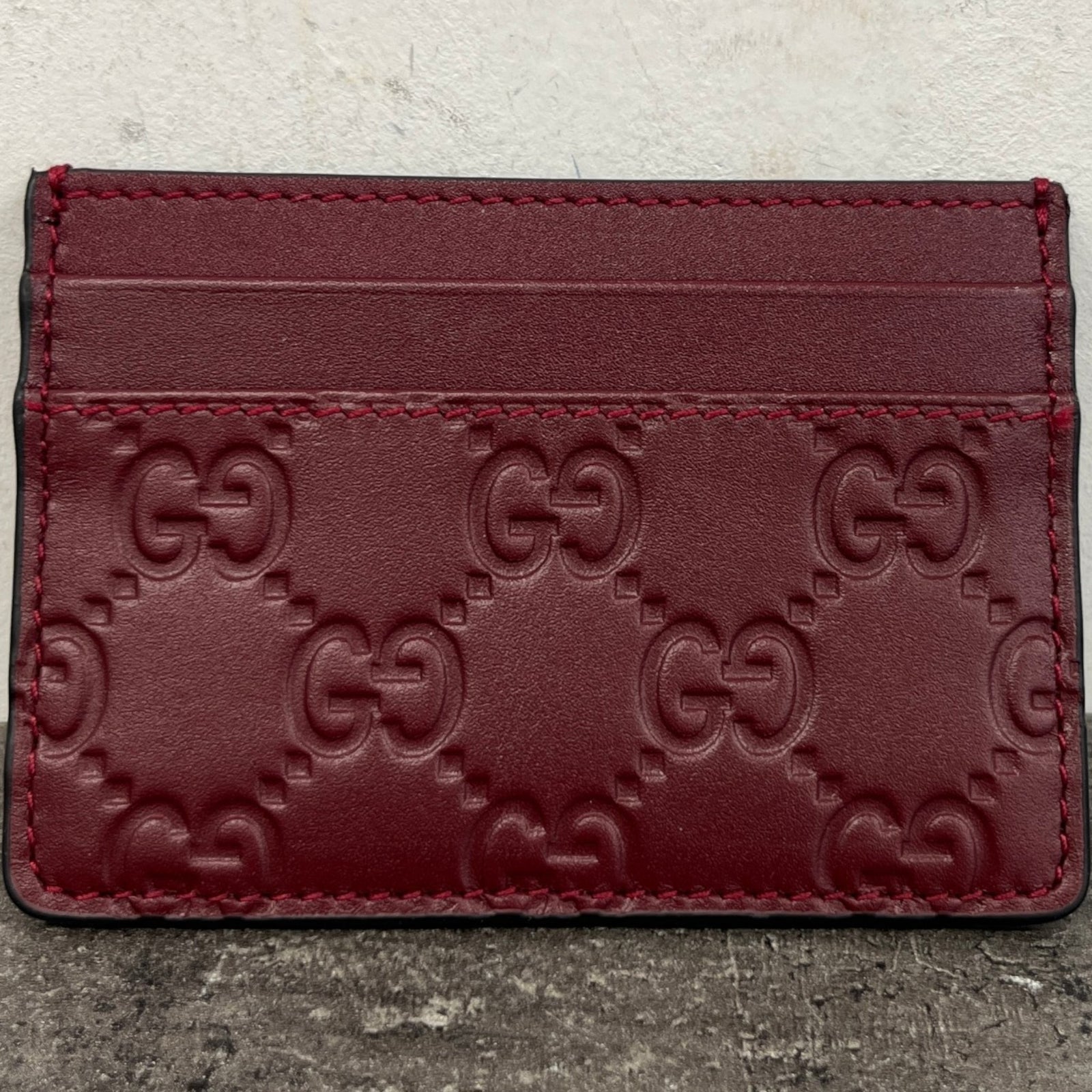 Women's Guccissima Card Holder Red - Photo 8