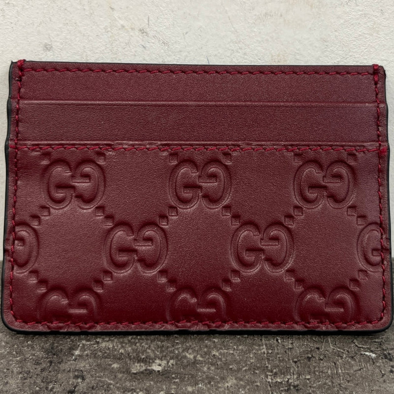 Women's Guccissima Card Holder Red