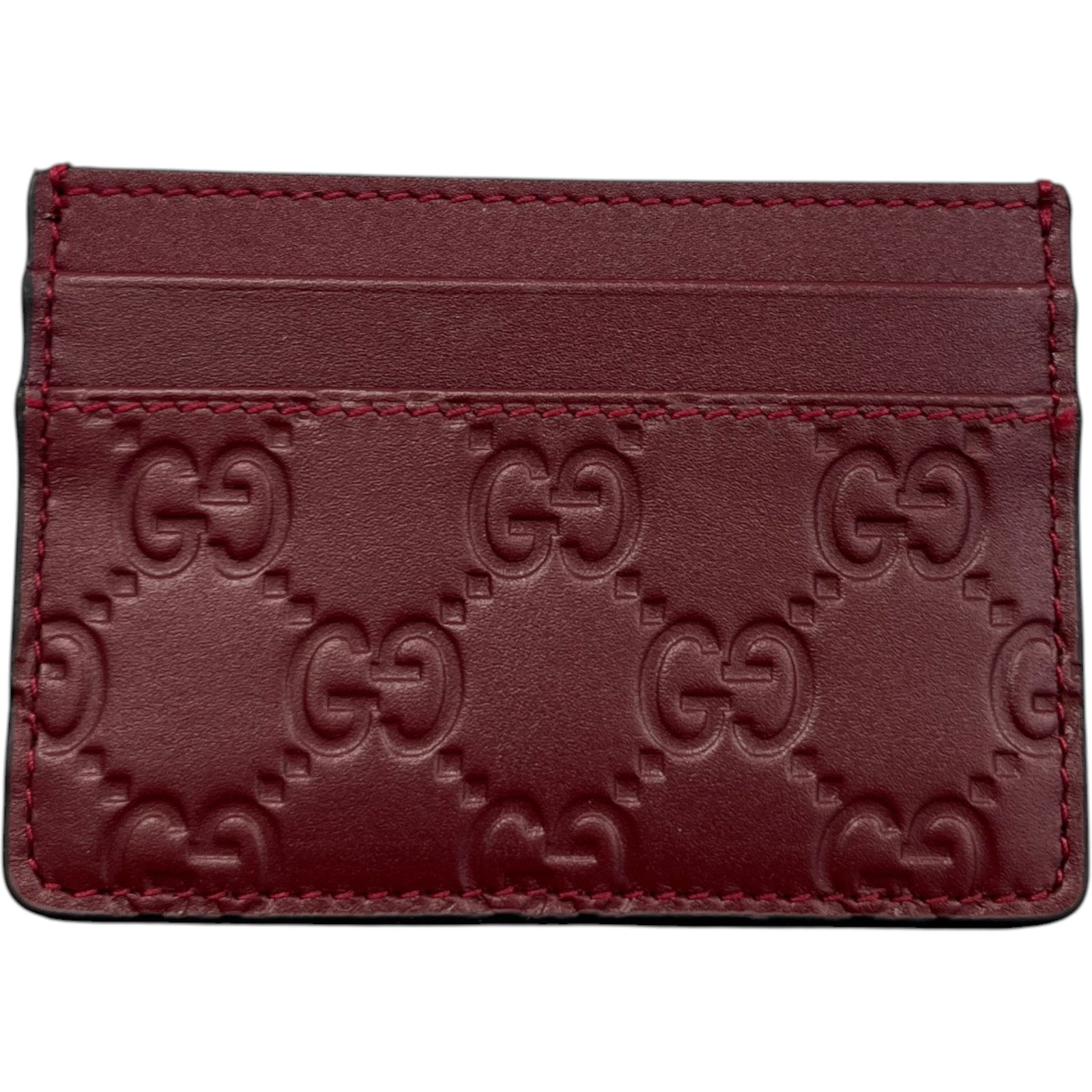 Women's Guccissima Card Holder Red - Photo 1