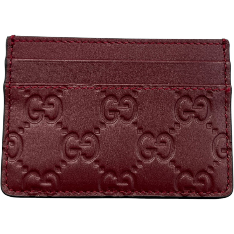 Women's Guccissima Card Holder Red
