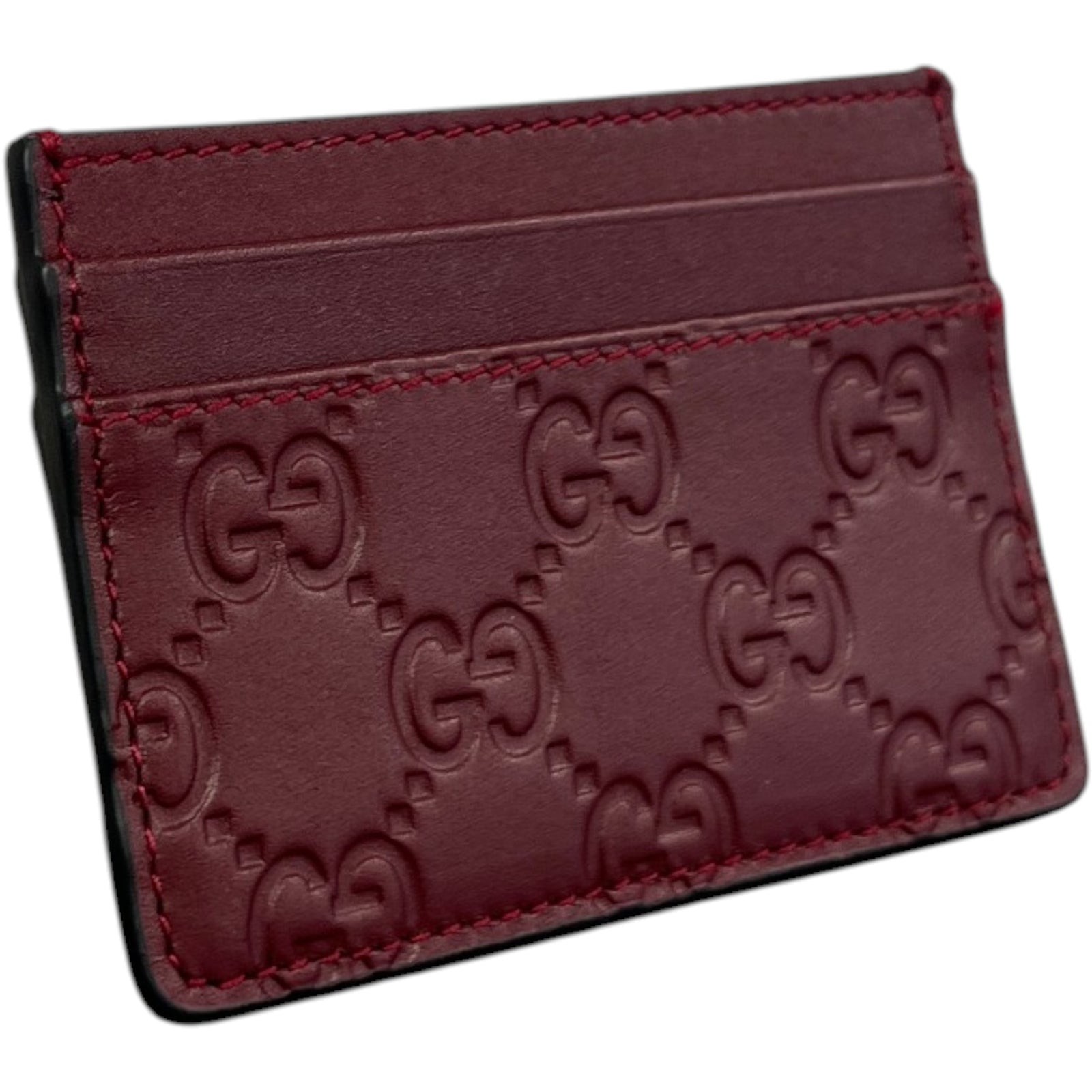 Women's Guccissima Card Holder Red - Photo 3