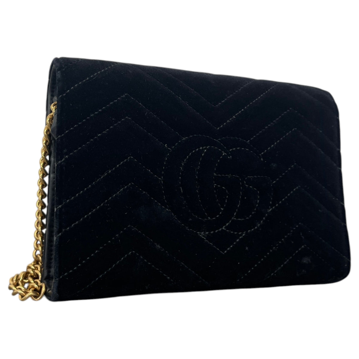 Women's GG Marmont Matelassé Handbag Black - Photo 6