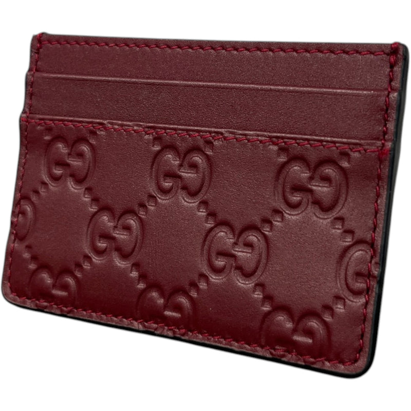 Women's Guccissima Card Holder Red