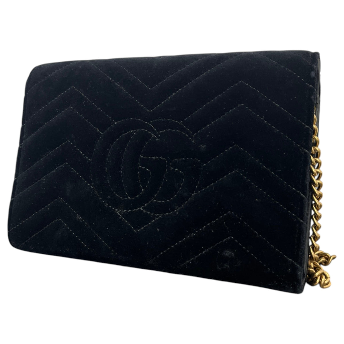 Women's GG Marmont Matelassé Handbag Black - Photo 7