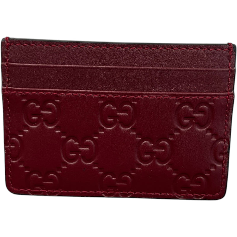 Women's Guccissima Card Holder Red