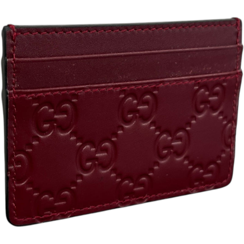 Women's Guccissima Card Holder Red