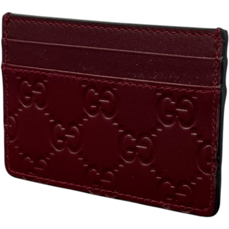 Women's Guccissima Card Holder Red