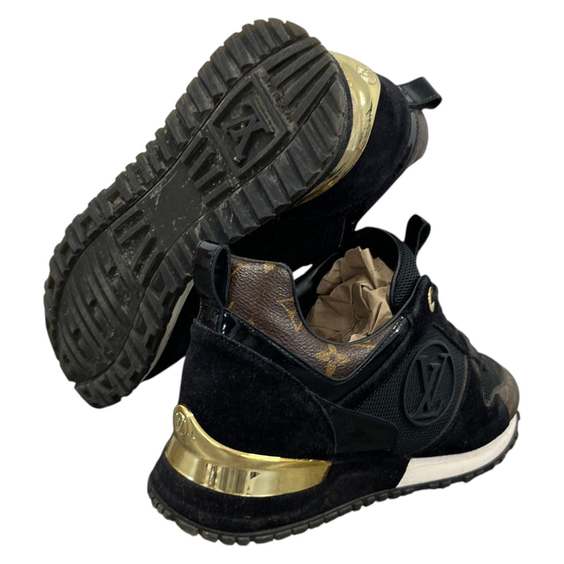 Women's Monogram Run Away Low Trainers Black Size UK 3 / EU 36
