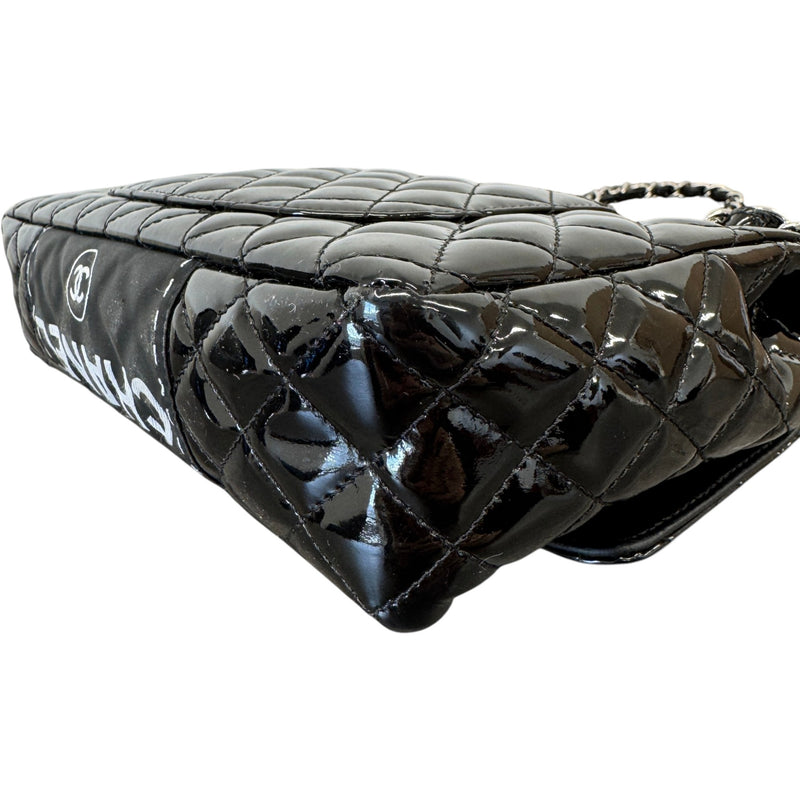 Women's Quilted Secret Label Medium Flap Handbag Black