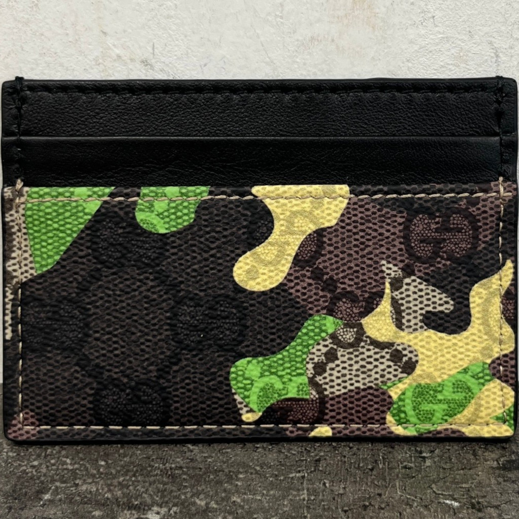 Men's Gg Supreme Camouflage Card Holder Multi-Coloured – Label Source