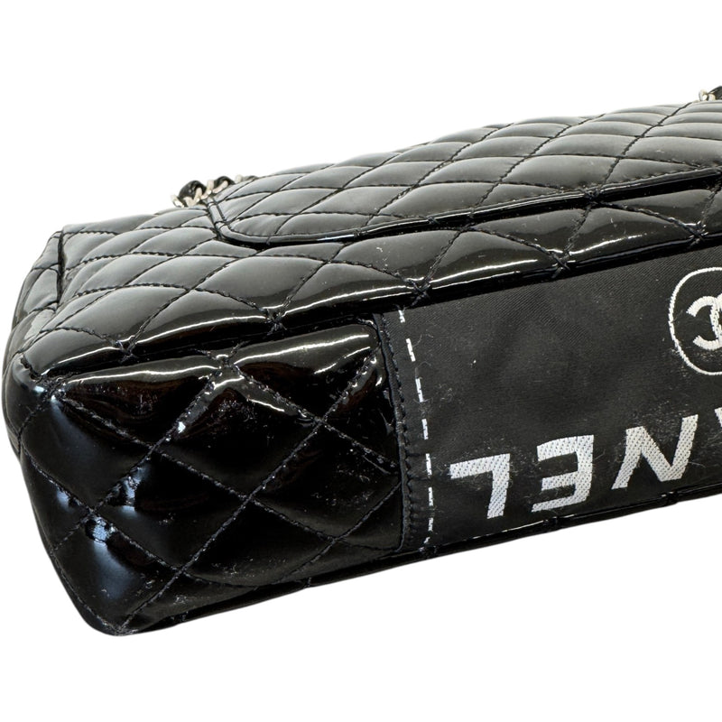 Women's Quilted Secret Label Medium Flap Handbag Black