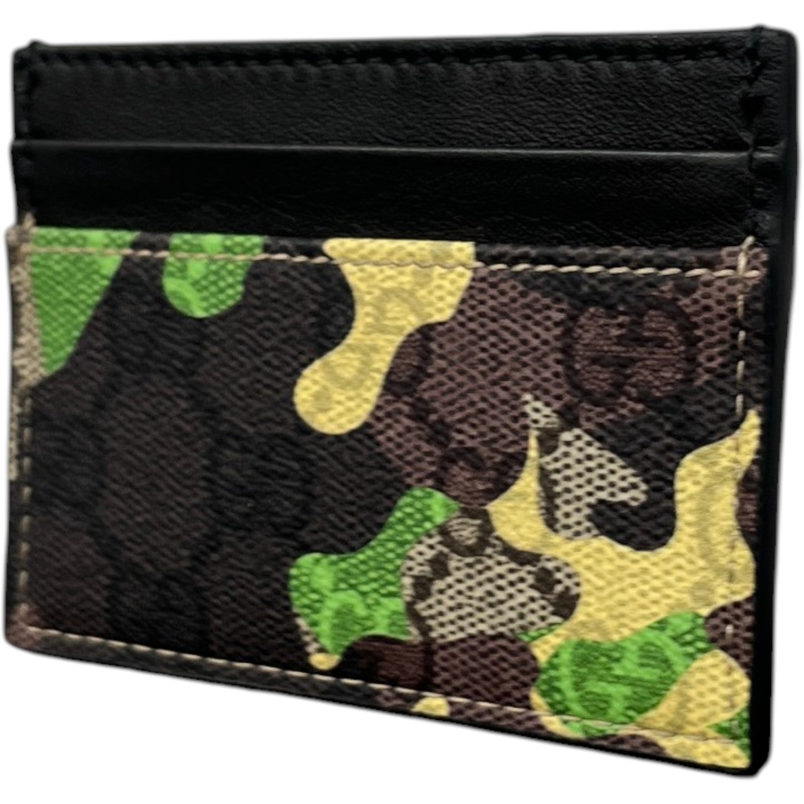 Men's Gg Supreme Camouflage Card Holder Multi-Coloured - Photo 4