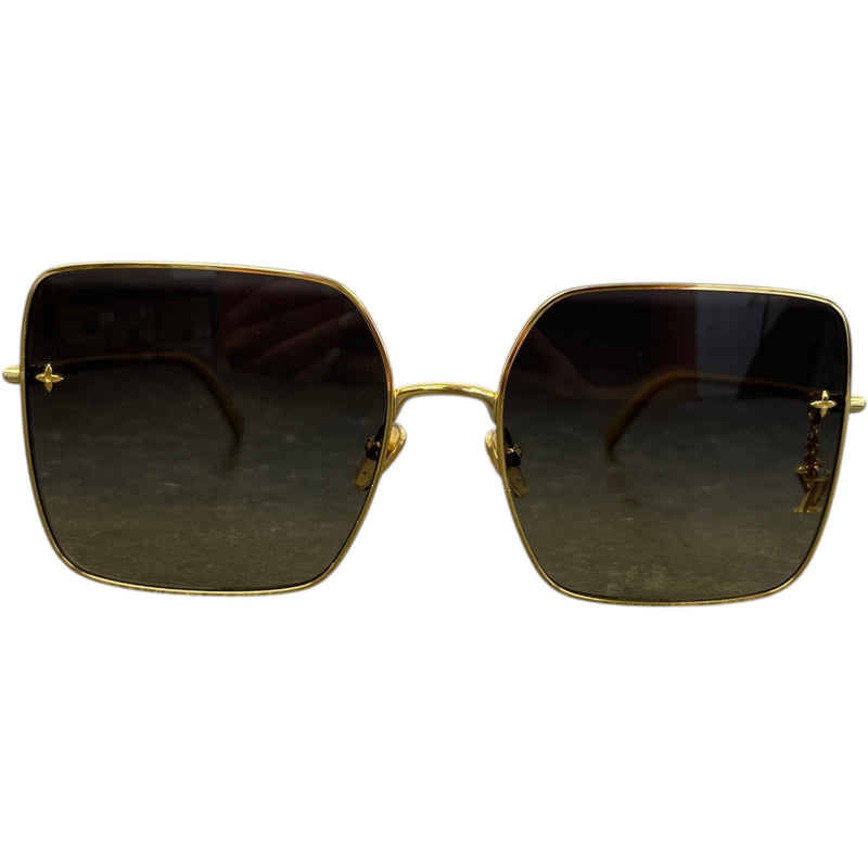 Women's Lv Charm Square Sunglasses Gold