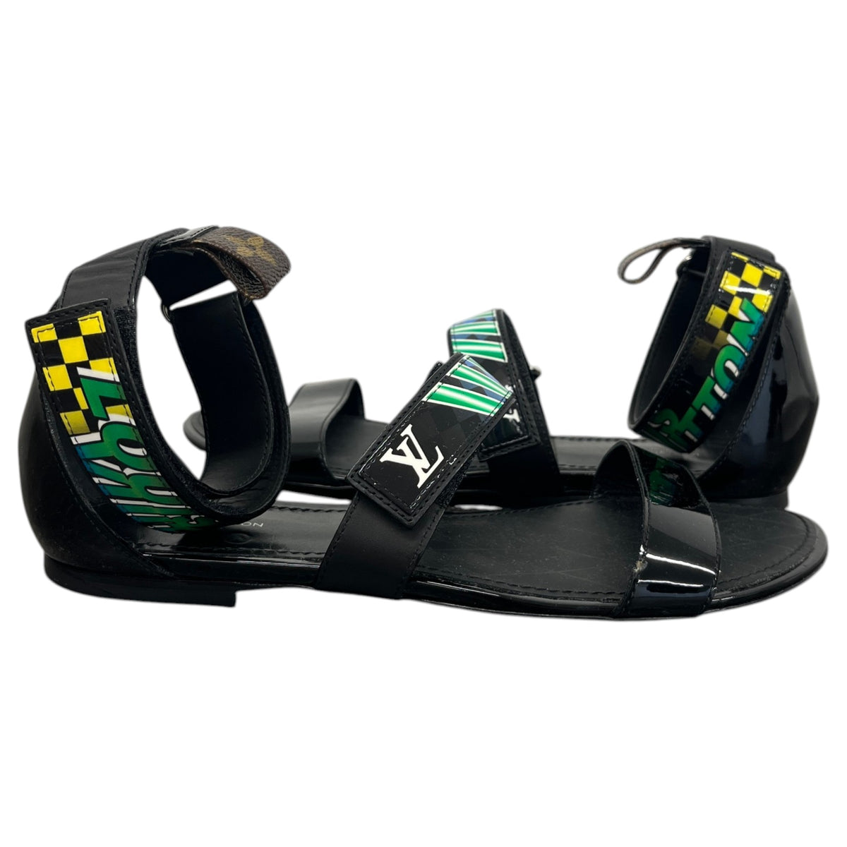 Women's Ankle Strap Sandals Black Size UK 7 / EU 40 - Photo 3
