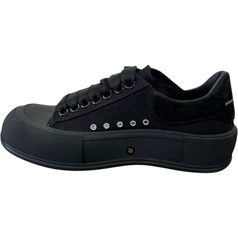 Women's Deck Skate Low Trainers Black Size UK 2 / EU 35