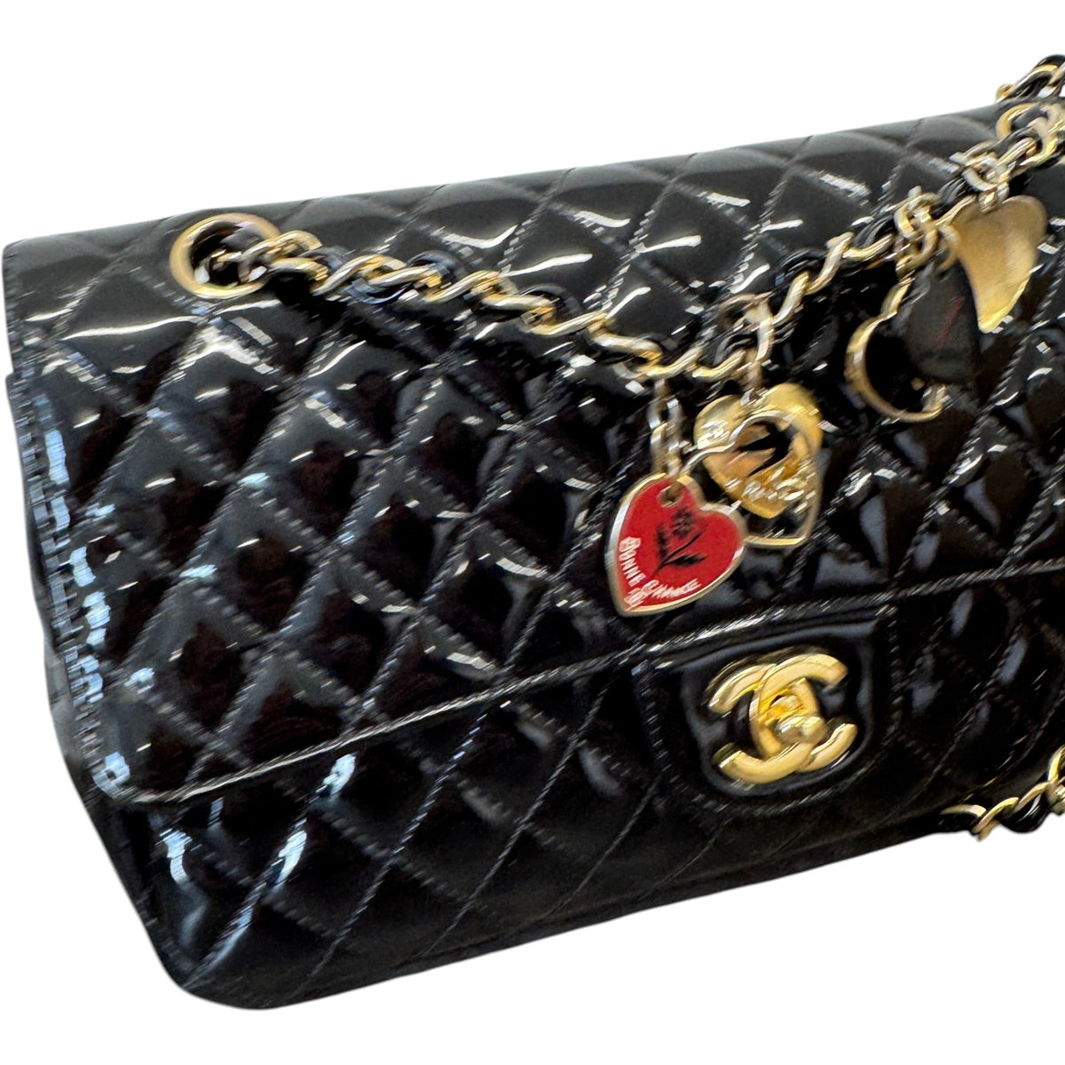 Women's Limited Edition Medium Valentine Flap Handbag Black - Photo 5