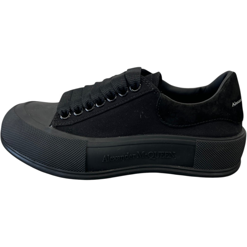 Women's Deck Skate Low Trainers Black Size UK 2 / EU 35