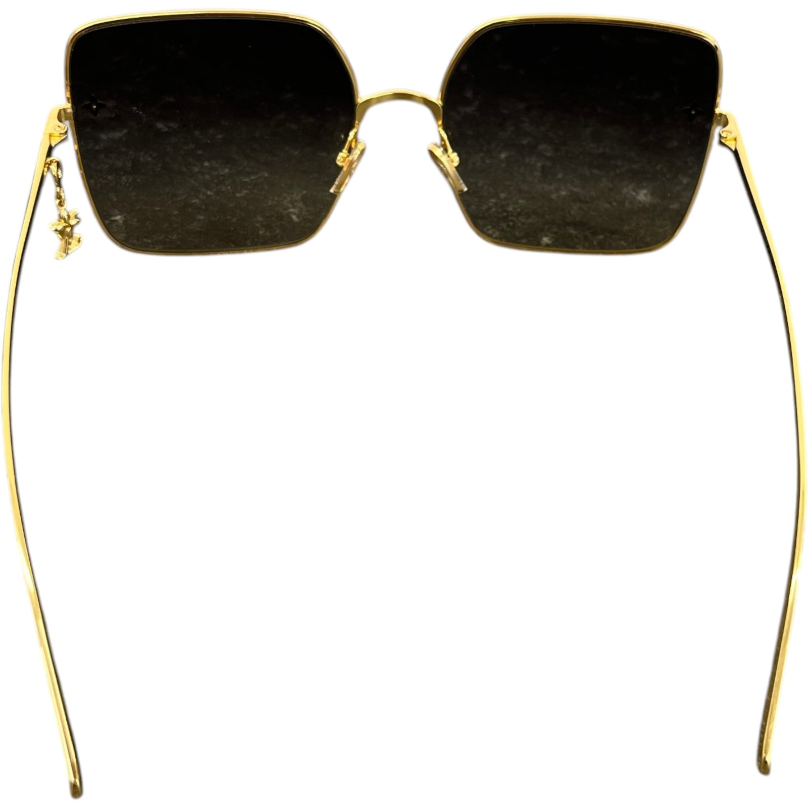 Women's Lv Charm Square Sunglasses Gold - Photo 4