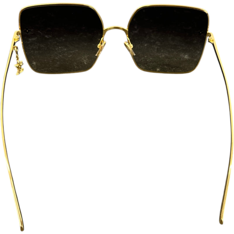 Women's Lv Charm Square Sunglasses Gold
