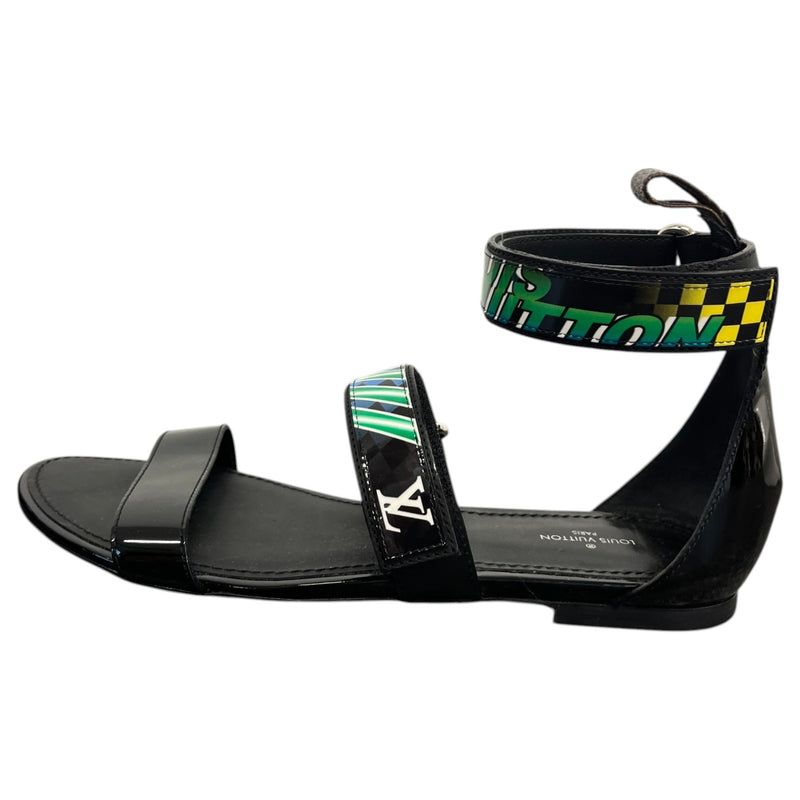 Women's Ankle Strap Sandals Black Size UK 7 / EU 40